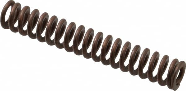 Associated Spring Raymond - 1/2" Hole Diam, 9/32" Rod Diam, 3" Free Length, Gold Die Spring - 66.6 Lb Max Deflection, 0.9" Max Deflection, Heavy Duty, Chromium Alloy Steel - Exact Tooling