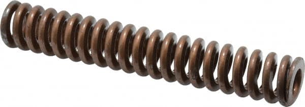 Associated Spring Raymond - 1" Hole Diam, 1/2" Rod Diam, 6" Free Length, Gold Die Spring - 460.8 Lb Max Deflection, 1.8" Max Deflection, Heavy Duty, Chromium Alloy Steel - Exact Tooling