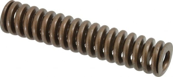Associated Spring Raymond - 1-1/4" Hole Diam, 5/8" Rod Diam, 6" Free Length, Gold Die Spring - 763.2 Lb Max Deflection, 1.8" Max Deflection, Heavy Duty, Chromium Alloy Steel - Exact Tooling