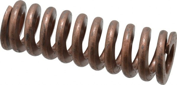 Associated Spring Raymond - 1-1/2" Hole Diam, 3/4" Rod Diam, 4-1/2" Free Length, Gold Die Spring - 1058.4 Lb Max Deflection, 1.35" Max Deflection, Heavy Duty, Chromium Alloy Steel - Exact Tooling