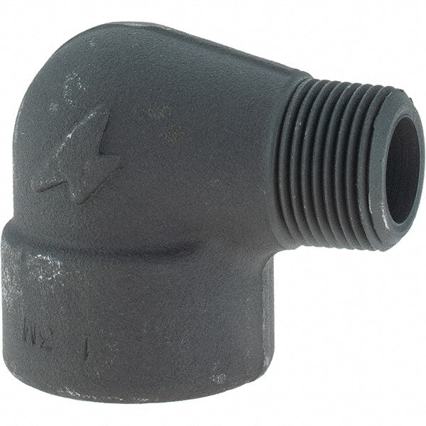 Made in USA - Size 1", Class 3,000, Forged Carbon Steel Black Pipe 90° Street Elbow - 3,000 psi, Threaded End Connection - Exact Tooling