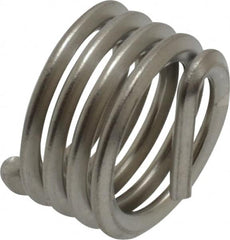 Recoil - 7/16-14 UNC, 0.438" OAL, Free Running Helical Insert - 4-1/2 Free Coils, Tanged, Stainless Steel, Bright Finish, 1D Insert Length - Exact Tooling