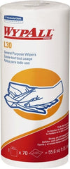 WypAll - L30 Dry General Purpose Wipes - Small Roll, 10-3/8" x 11" Sheet Size, White - Exact Tooling