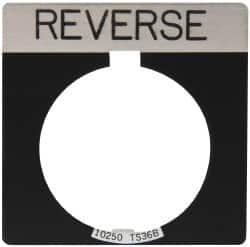 Eaton Cutler-Hammer - Square, Legend Plate - Reverse - Black Background, 30-1/2mm Hole Diameter - Exact Tooling