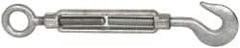 Made in USA - 2,200 Lb Load Limit, 5/8" Thread Diam, 6" Take Up, Steel Hook & Eye Turnbuckle - 16" Closed Length - Exact Tooling