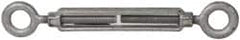Made in USA - 2,200 Lb Load Limit, 1/2" Thread Diam, 6" Take Up, Steel Eye & Eye Turnbuckle - 13" Closed Length - Exact Tooling