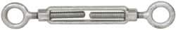 Made in USA - 3,500 Lb Load Limit, 5/8" Thread Diam, 6" Take Up, Steel Eye & Eye Turnbuckle - 16" Closed Length - Exact Tooling