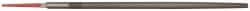 Simonds File - 8" Long, Second Cut, Round American-Pattern File - Double Cut, Tang - Exact Tooling