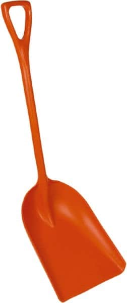 Remco - 17-1/8" High Square Plastic Shovel - 27" Long D-Grip Handle - Exact Tooling