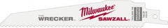 Milwaukee Tool - Steel Reciprocating Saw Blade - Tapered Profile, Toothed Edge - Exact Tooling