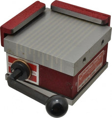 Suburban Tool - Fine Pole Square Permanent Magnetic Block Chuck - 4" Long x 4" Wide x 2-5/8" High, Ceramic - Exact Tooling