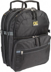 CLC - 75 Pocket Black Ballistic Polyester Backpack Tool Bag - 13" Wide x 13" Deep x 9" High - Exact Tooling
