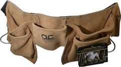 CLC - 29 to 46" Waist Tool Belt - 12 Pocket, 2" Wide, Industrial Yellow, Leather - Exact Tooling