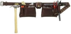 CLC - 29 to 46" Waist Tool Belt - 12 Pocket, 2" Wide, Brown, Leather - Exact Tooling