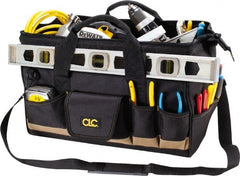 CLC - 25 Pocket Black & Tan Polyester Tool Bag - 18" Wide x 11" Deep x 12" High - Exact Tooling