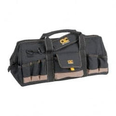 CLC - 32 Pocket Brown & Green Polyester Tool Bag - 24" Wide x 11" Deep x 12" High - Exact Tooling