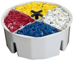 CLC - White Plastic Bucket Organizer - 2-1/2" High - Exact Tooling