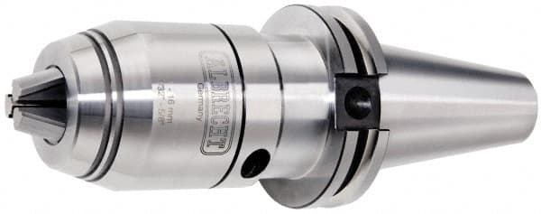 Albrecht - CAT50, 1/32 to 5/8" Capacity, Steel Integral Shank Drill Chuck - Keyed, Taper Shank, 1.97" Sleeve Diam, 3.31" Open Length - Exact Tooling