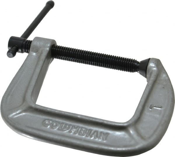 Wilton - Light-Duty 2-1/2" Max Opening, 2-1/2" Throat Depth, Ductile Iron Standard C-Clamp - 1,005 Lb Capacity, 0" Min Opening, Standard Throat Depth - Exact Tooling