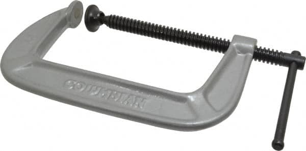 Wilton - Light-Duty 6" Max Opening, 3-1/4" Throat Depth, Ductile Iron Standard C-Clamp - 1,400 Lb Capacity, 0" Min Opening, Standard Throat Depth - Exact Tooling