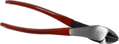 Proto - 8-1/8" OAL, Diagonal Cutter - 3/4" Jaw Length x 1-7/32" Jaw Width, Round/Angled Head, Plastisol Handle - Exact Tooling