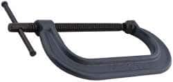 Wilton - Regular-Duty 6" Max Opening, 2-15/16" Throat Depth, Forged Steel Standard C-Clamp - 4,500 Lb Capacity, 0" Min Opening, Standard Throat Depth - Exact Tooling