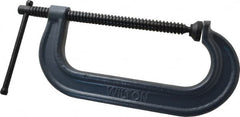 Wilton - Regular-Duty 8" Max Opening, 3-7/16" Throat Depth, Forged Steel Standard C-Clamp - 5,200 Lb Capacity, 0" Min Opening, Standard Throat Depth - Exact Tooling