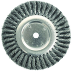 8" Diameter - 5/8" Arbor Hole - Knot Twist Steel Wire Straight Wheel - Exact Tooling