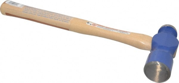 Vaughan Bushnell - 3 Lb Head Ball Pein Hammer - Hickory Handle, 16" OAL - Exact Tooling