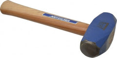 Vaughan Bushnell - 3 Lb Head, 10-1/4" Long Drilling Hammer - 1-9/16" Face Diam, Wood Handle - Exact Tooling