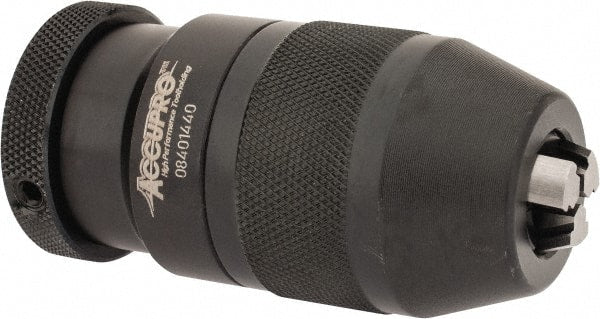 Accupro - JT2, 1/32 to 3/8" Capacity, Tapered Mount Drill Chuck - Keyless, 40mm Sleeve Diam, 79mm Open Length - Exact Tooling