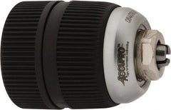 Accupro - 1/2-20, 1/32 to 3/8" Capacity, Threaded Mount Drill Chuck - Keyless, 41mm Sleeve Diam, 57mm Open Length - Exact Tooling