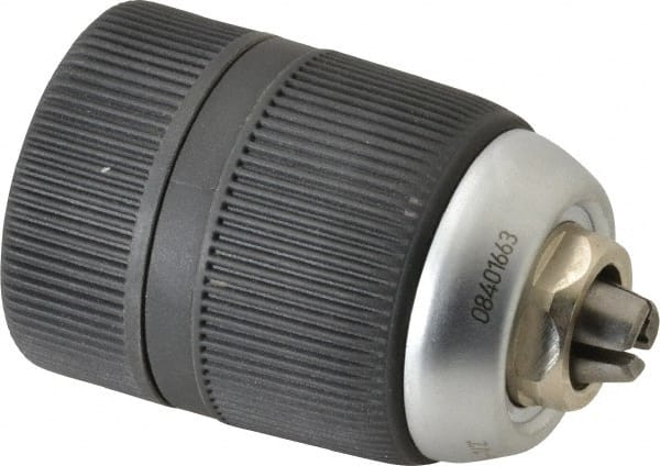 Accupro - 1/2-20, 1/16 to 1/2" Capacity, Threaded Mount Drill Chuck - Keyless, 43mm Sleeve Diam, 65mm Open Length - Exact Tooling