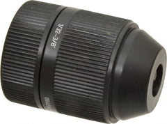 Accupro - 3/8-24, 1/32 to 3/8" Capacity, Threaded Mount Drill Chuck - Keyless, 41mm Sleeve Diam, 54.5mm Open Length - Exact Tooling