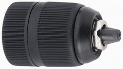 Accupro - 1/2-20, 1/32 to 3/8" Capacity, Threaded Mount Drill Chuck - Keyless, 41mm Sleeve Diam, 57mm Open Length - Exact Tooling