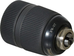 Accupro - 1/2-20, 1/16 to 1/2" Capacity, Threaded Mount Drill Chuck - Keyless, 42mm Sleeve Diam, 65mm Open Length - Exact Tooling