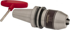 Accupro - BT40, 1/32 to 1/2" Capacity, Integral Shank Drill Chuck - Keyed, Taper Shank, 54mm Sleeve Diam, 96mm Open Length - Exact Tooling