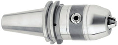 Accupro - CAT50, 1/32 to 1/2" Capacity, Integral Shank Drill Chuck - Keyed, Taper Shank, 54mm Sleeve Diam, 94mm Open Length - Exact Tooling