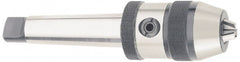 Accupro - 3MT, 1/8 to 5/8" Capacity, Integral Shank Drill Chuck - Keyed, Taper Shank, 57mm Sleeve Diam, 88mm Open Length - Exact Tooling