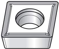Kennametal - CPMT1.81.51 LF Grade KC5025 Carbide Turning Insert - TiAlN Finish, 80° Diamond, 7/32" Inscr Circle, 3/32" Thick, 1/64" Corner Radius - Exact Tooling