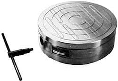 Suburban Tool - Standard Pole Round Permanent Magnetic Rotary Chuck - 16-1/4" Wide x 3" High, Ceramic - Exact Tooling