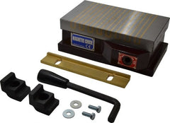 Value Collection - Standard Pole Rectangular Permanent Magnetic Block Chuck - 7" Long x 4" Wide x 2.874" High - Exact Tooling