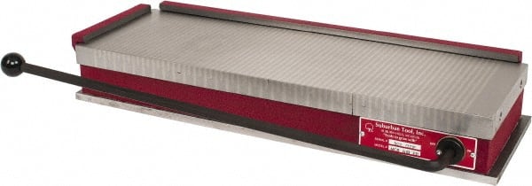 Suburban Tool - Fine Pole Rectangular Permanent Magnetic Block Chuck - 18-1/2" Long x 6" Wide x 2-5/8" High, Ceramic - Exact Tooling