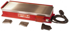 Suburban Tool - 24-1/4" Long x 12" Wide x 3-1/4" High, 200 Watts, Rectangular, Electromagnetic Chuck - 1/8" Pole Width, Longitudinal Pole Alignment - Exact Tooling