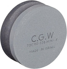 Camel Grinding Wheels - 4" Long x 4" Wide x 1-1/2" Thick, Silicon Carbide Sharpening Stone - Round, Fine Grade, 150 Grit - Exact Tooling