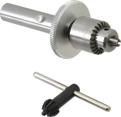 Value Collection - 1/2 Inch Shank Diameter Straight Shank Micro Drill Chuck Adapter and Chuck - 1/64 to 5/32 Inch Drill Chuck Capacity - Exact Tooling