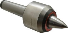 Rohm - MT5 Taper Shank, 3.74" Head Diam Live Center - 6,000 Max RPM, 3.32" Head Length, 1.65" Point Diam, 2.323" Point Len, 4,400 Lb Max Workpc, 11.01" OAL, Long Point - Exact Tooling