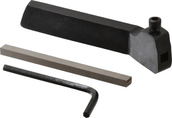 Value Collection - 1/4 Inch Tool Bit, 3/8 Inch Shank Width, Tool Bit Turning Holder - 10 to 12 Inch Lathe Swing, Steel, Left Hand Cut, Compatible with Square Tool Bits - Exact Tooling