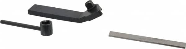 Value Collection - 3/32 Inch Blade Width x 1/2 Inch Blade Height, Left Hand Cutting Direction, Cutoff Blade Holder - 4-1/2 Inch Long x 5/16 Inch Wide x 3/4 Inch High, Steel - Exact Tooling
