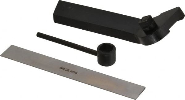 Value Collection - 1/8 Inch Blade Width x 3/4 Inch Blade Height, Left Hand Cutting Direction, Cutoff Blade Holder - 6 Inch Long x 1/2 Inch Wide x 1-1/8 Inch High, Steel - Exact Tooling